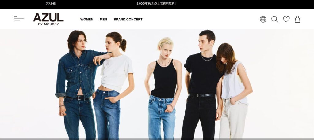 AZUL BY MOUSSYートップ画像